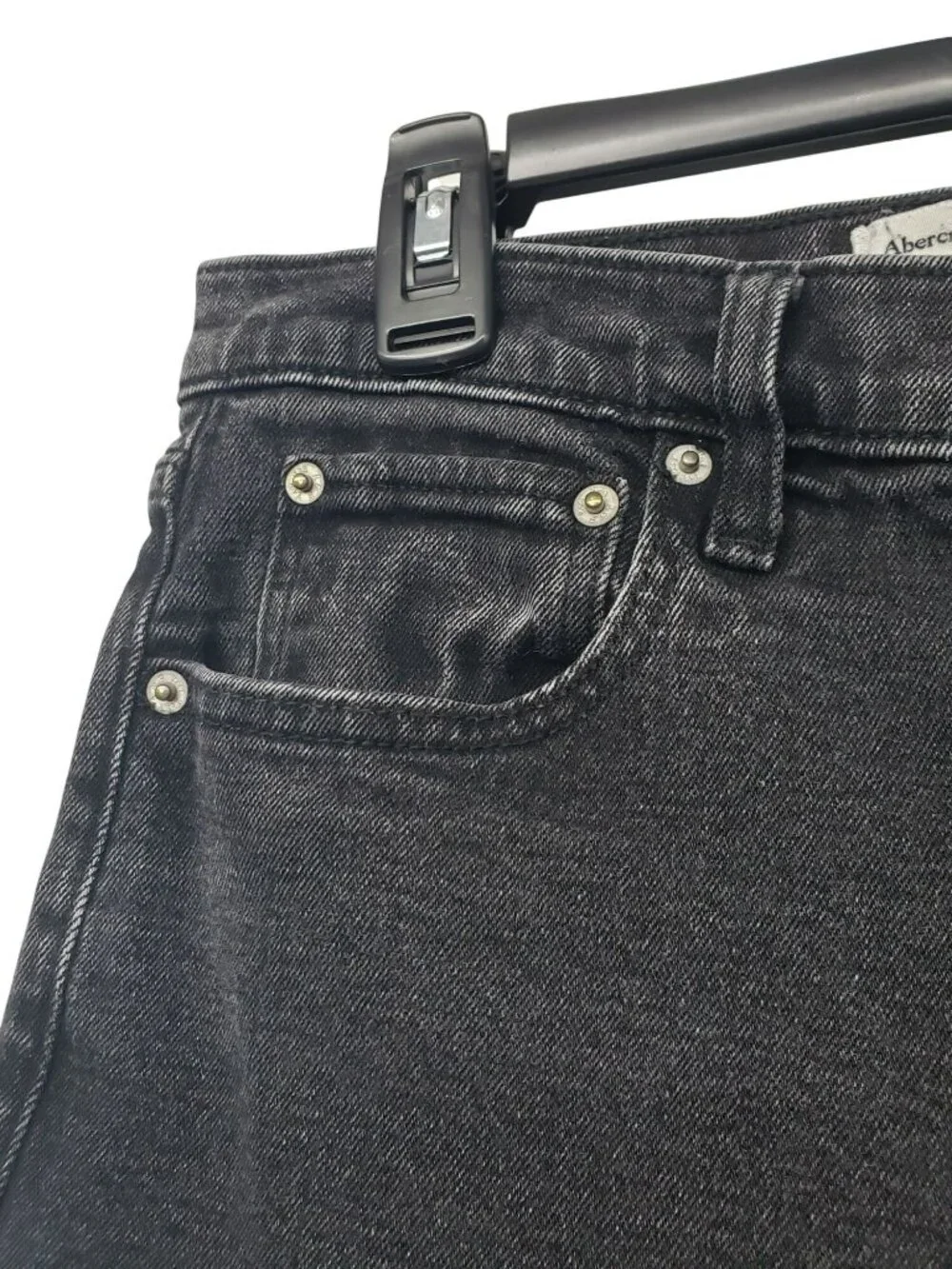 Abercrombie & Fitch Black Jeans The Skinny High Rise Size 28 6 Long - Picture 3 of 10